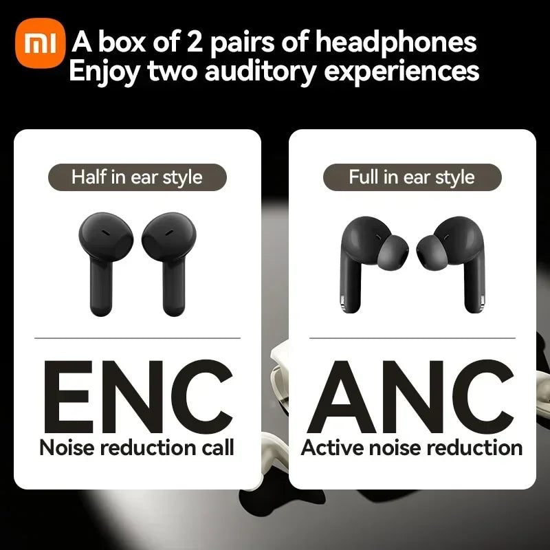 PCXIAOMI ANC ENC True Wireless Earphones 2 Pairs Of Earbuds Bluetooth 5.4 S