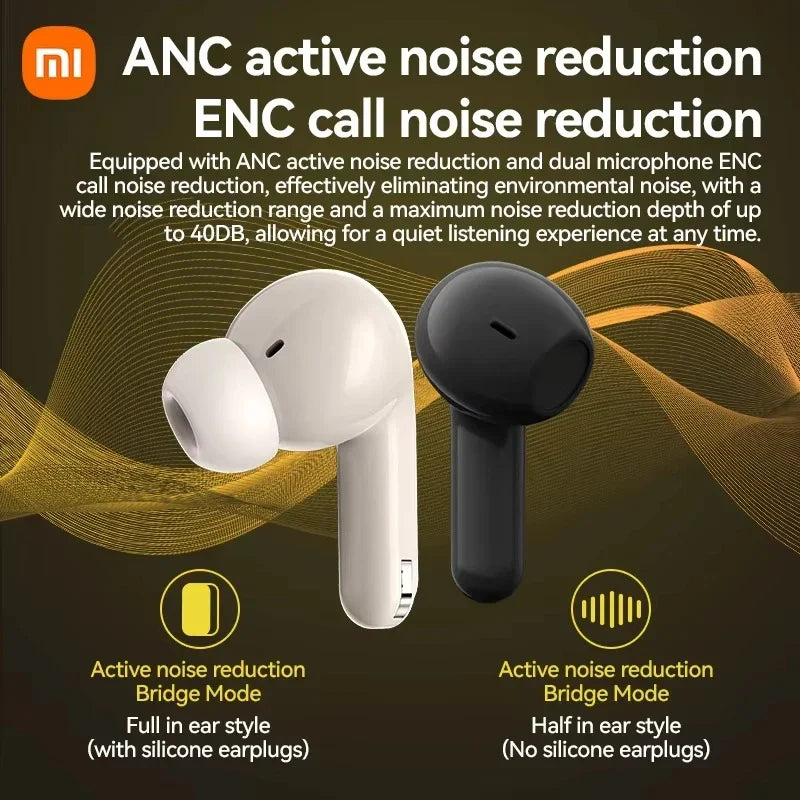 PCXIAOMI ANC ENC True Wireless Earphones 2 Pairs Of Earbuds Bluetooth 5.4 S