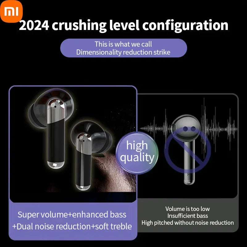 PCXIAOMI E3B Bluetooth5.3 Earphone Active Noise Cancelling Wireless Headpho