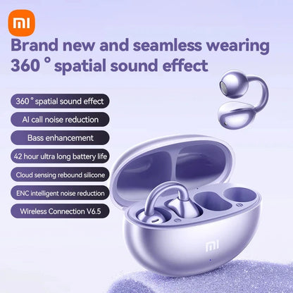 PCXIAOMI M91 Ear Clip Wireless Earphone New Open Ear Sport Bluetooth 5.4 He