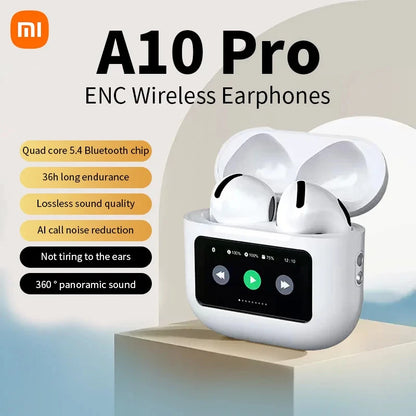 PCXIAOMI TWS Wireless Earphone A10 Pro ENC Noise Canceling Bluetooth5.4 Hea