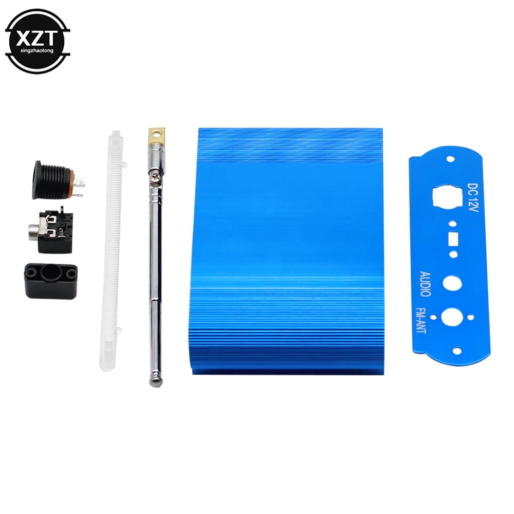 PCXZT Blue Aluminum Shell Module Case Box  Bluetooth WMA Decoder Board MP3