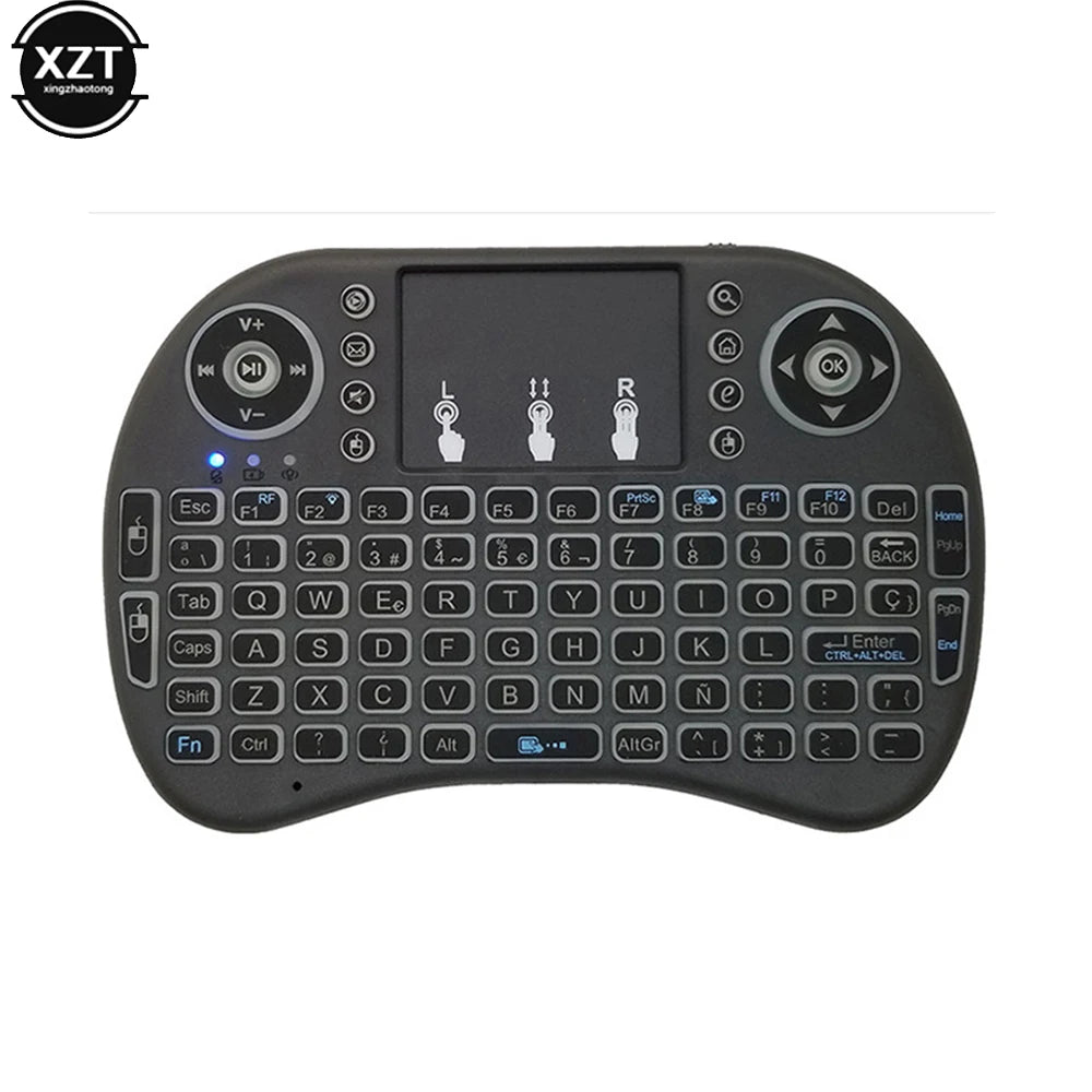 PCXZT i8 Spanish Backlight Mini Wireless Keyboard 2.4GHz air mouse Backlit