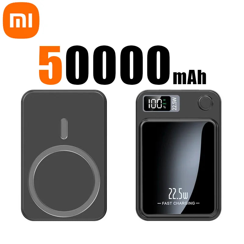 PC Xiaomi 100000mAh Wireless Magnetic Power Bank Super Fast Charging Ultra Capacity Digital External Battery Power Bank For Iphone