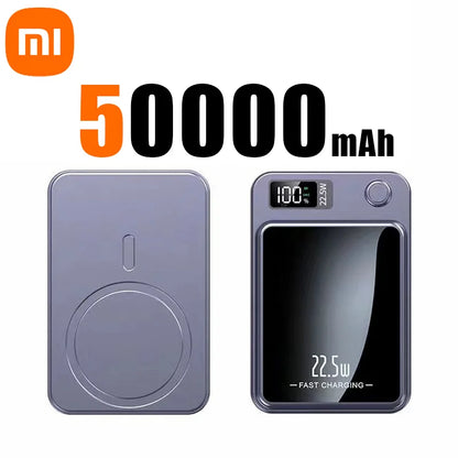 PC Xiaomi 100000mAh Wireless Magnetic Power Bank Super Fast Charging Ultra Capacity Digital External Battery Power Bank For Iphone