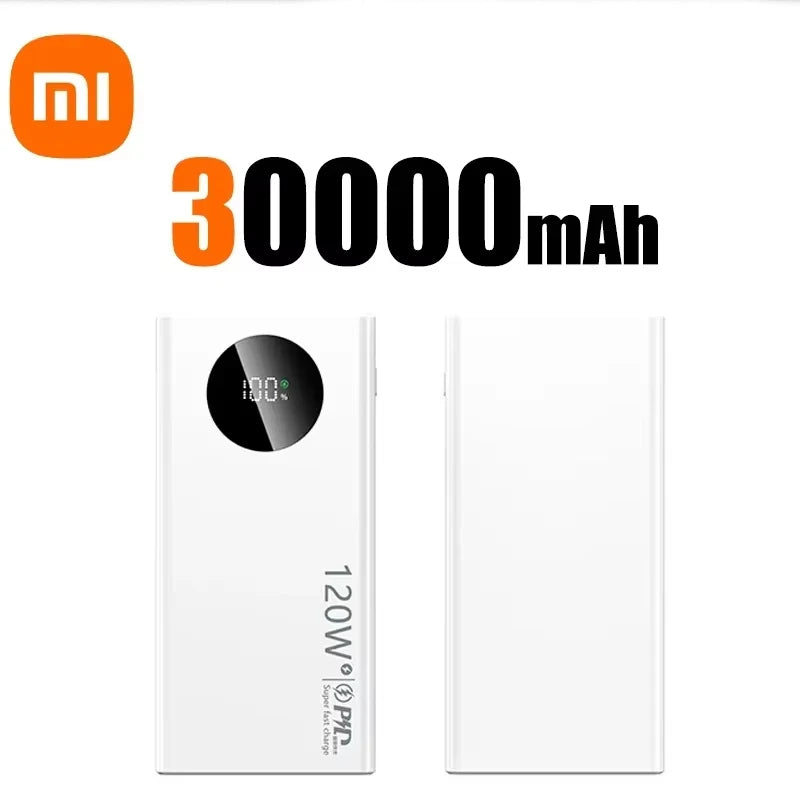 PC Xiaomi 120W 50000mAh High Capacity Power Bank Fast Charging Powerbank Portable Battery Charger For iPhone Samsung Huawei 2024