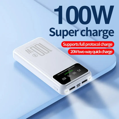 PC Xiaomi 50000mAh High Capacity 100W Fast Charging Power Bank Portable Charger Battery Pack Powerbank  iPhone Huawei Samsung