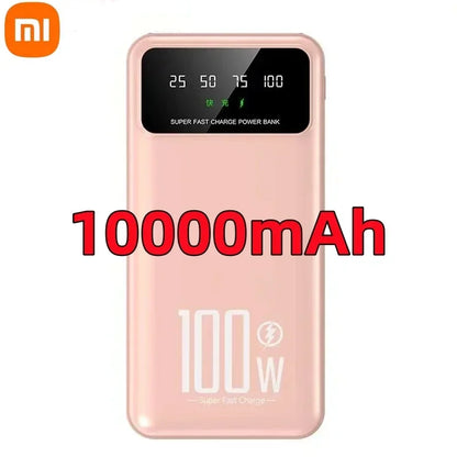 PC Xiaomi 50000mAh High Capacity 100W Fast Charging Power Bank Portable Charger Battery Pack Powerbank  iPhone Huawei Samsung