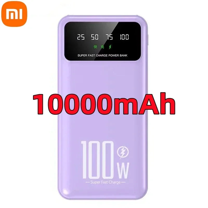 PC Xiaomi 50000mAh High Capacity 100W Fast Charging Power Bank Portable Charger Battery Pack Powerbank  iPhone Huawei Samsung