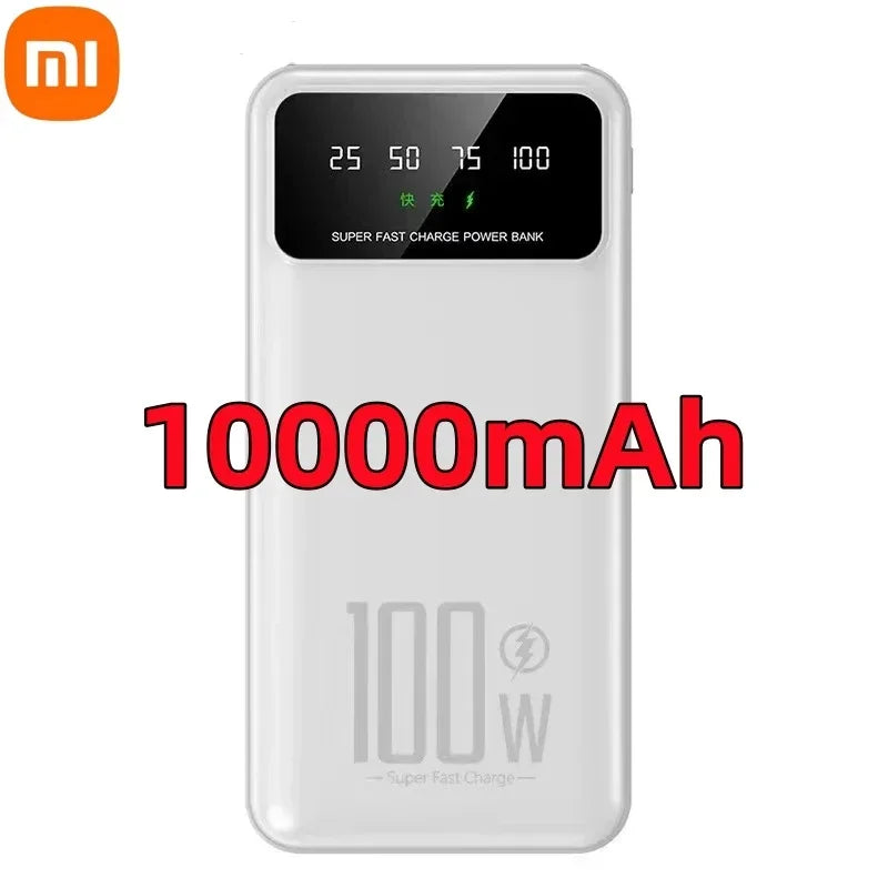 PC Xiaomi 50000mAh High Capacity 100W Fast Charging Power Bank Portable Charger Battery Pack Powerbank  iPhone Huawei Samsung