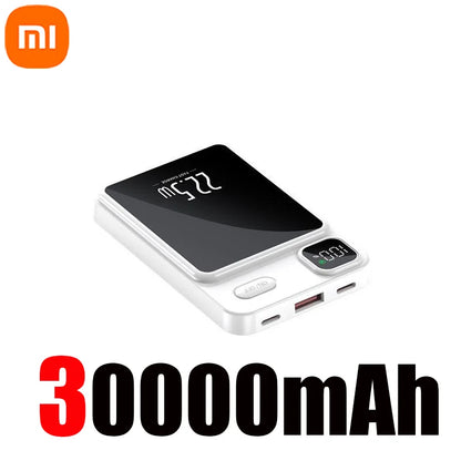 PC Xiaomi 50000mAh Wireless Magnetic Power Bank Portable Fast Charging External Battery  Magsafe Android iPhone 13 14 15 Samsung