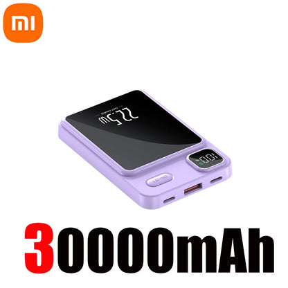 PC Xiaomi 50000mAh Wireless Magnetic Power Bank Portable Fast Charging External Battery  Magsafe Android iPhone 13 14 15 Samsung