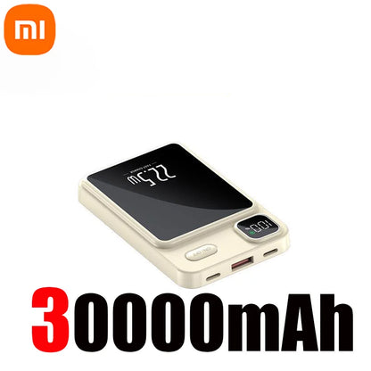 PC Xiaomi 50000mAh Wireless Magnetic Power Bank Portable Fast Charging External Battery  Magsafe Android iPhone 13 14 15 Samsung