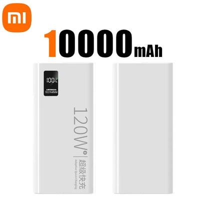 PC Xiaomi Hot 120W 50000mAh High Capacity Power Bank Fast Charging Powerbank Portable Battery Charger For iPhone  Samsung Huawei