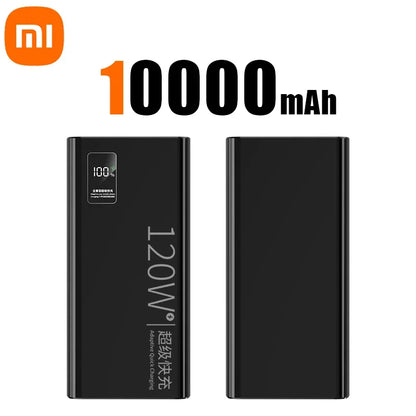 PC Xiaomi Hot 120W 50000mAh High Capacity Power Bank Fast Charging Powerbank Portable Battery Charger For iPhone  Samsung Huawei