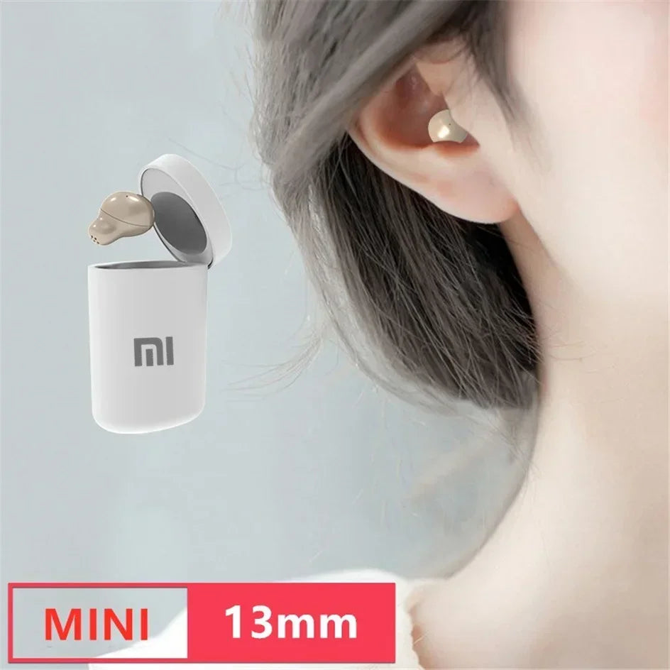 Écouteurs sans fil invisibles PCXiaomi Casque Bluetooth 5.0 Single in-Ea