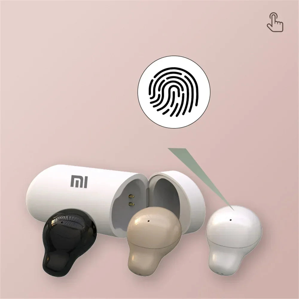 Écouteurs sans fil invisibles PCXiaomi Casque Bluetooth 5.0 Single in-Ea