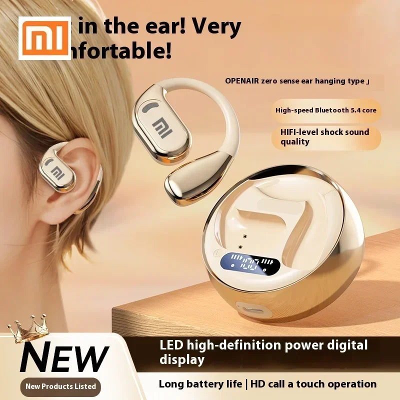 PCXiaomi M76 Bluetooth 5.4 Headphones Wireless Earbuds EarHook Hifi Stereo