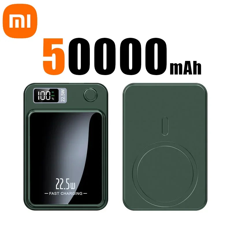 PC Xiaomi Mijia Magnetic Wireless 50000mah Power Bank Fast Charger For Magsafe Portable Auxiliary Battery Pack For Iphone Huawei