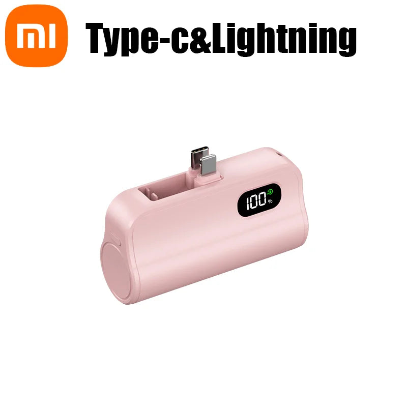 PC Xiaomi Mini 50000mAh Capsule 2-in-1 Large Capacity Digital Display Portable Fast Charging External Battery  Iphone Samsung