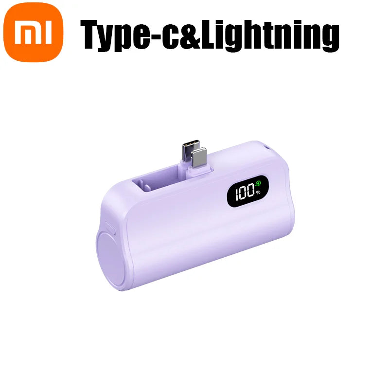 PC Xiaomi Mini 50000mAh Capsule 2-in-1 Large Capacity Digital Display Portable Fast Charging External Battery  Iphone Samsung