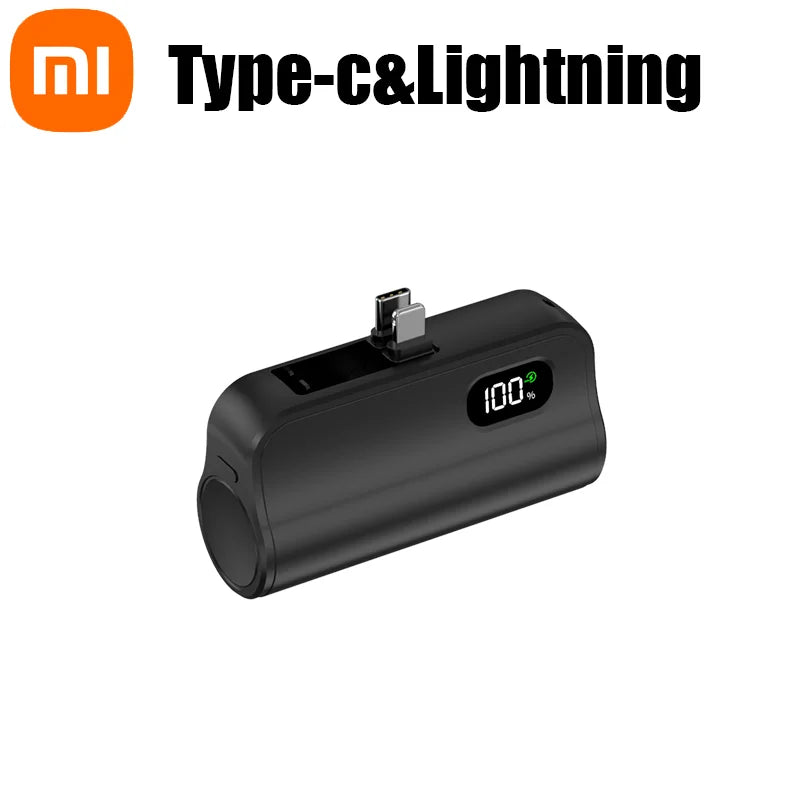 PC Xiaomi Mini 50000mAh Capsule 2-in-1 Large Capacity Digital Display Portable Fast Charging External Battery  Iphone Samsung