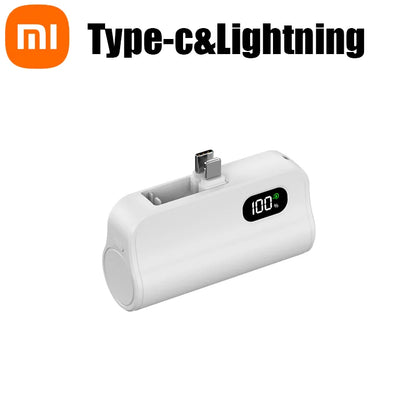 PC Xiaomi Mini 50000mAh Capsule 2-in-1 Large Capacity Digital Display Portable Fast Charging External Battery  Iphone Samsung