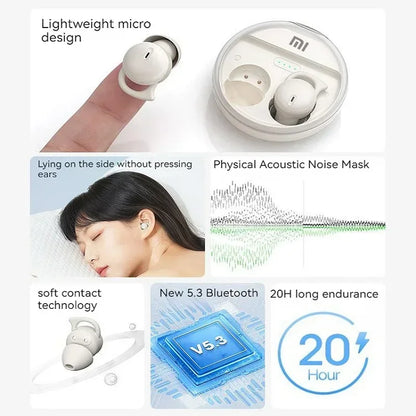 PCXiaomi Q26 Sleep Earphones Bluetooth 5.3 Mini Invisible Earbuds Noise Can