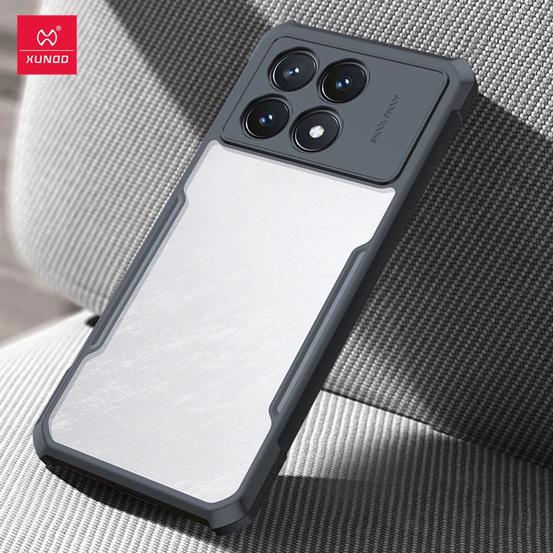 PC Xundd For POCO X6 POCO X6 Pro 5G Case,Airbag Shockproof Shell,Camera Protection Acrylic&TPU Anti-fingerprint Back Clear Cover