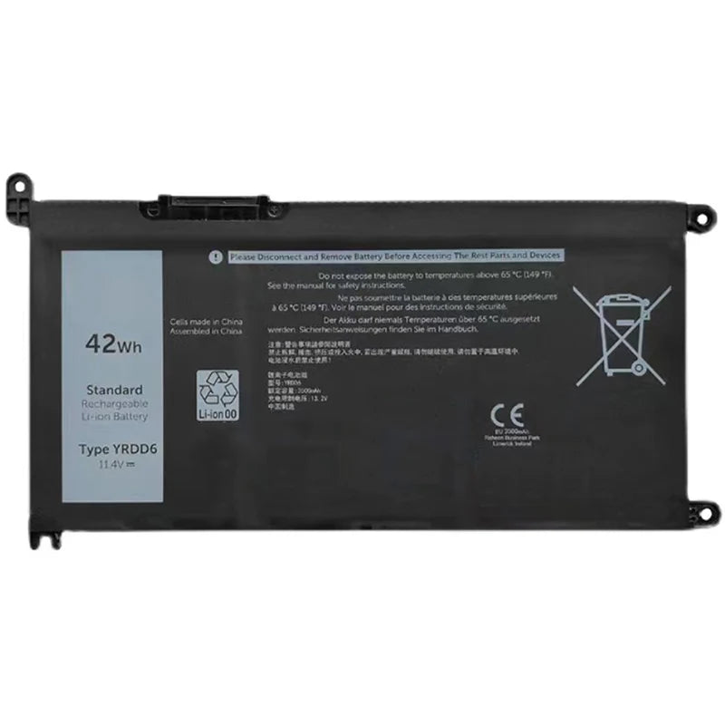 PC YRDD6 Laptop Battery  Dell Inspiron 3493 3501  3793 5480 5481 5493 5585 5594 7586 OYRDD6 VM732 OVM732 1VX1H 01VX1H