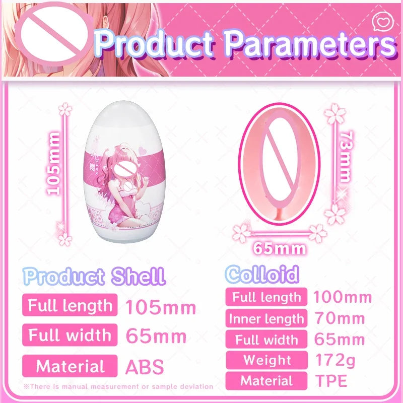 YUU Masturbation Egg Anime Masturbators Cup Man Pocket  Real Artificial Vagina Portable Adult Sex Toys  Men 6 Colors gtooza.com