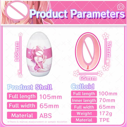 YUU Masturbation Egg Anime Masturbators Cup Man Pocket  Real Artificial Vagina Portable Adult Sex Toys  Men 6 Colors gtooza.com