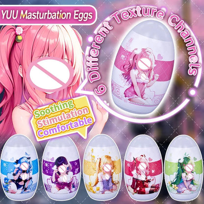 YUU Masturbation Egg Anime Masturbators Cup Man Pocket  Real Artificial Vagina Portable Adult Sex Toys  Men 6 Colors gtooza.com