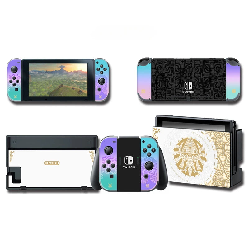 Zelda Tears of The Kingdom Limited Console Skin Sticker  Nintendo Switch OLED NS Joy-con Controller Dock Switch Accessories