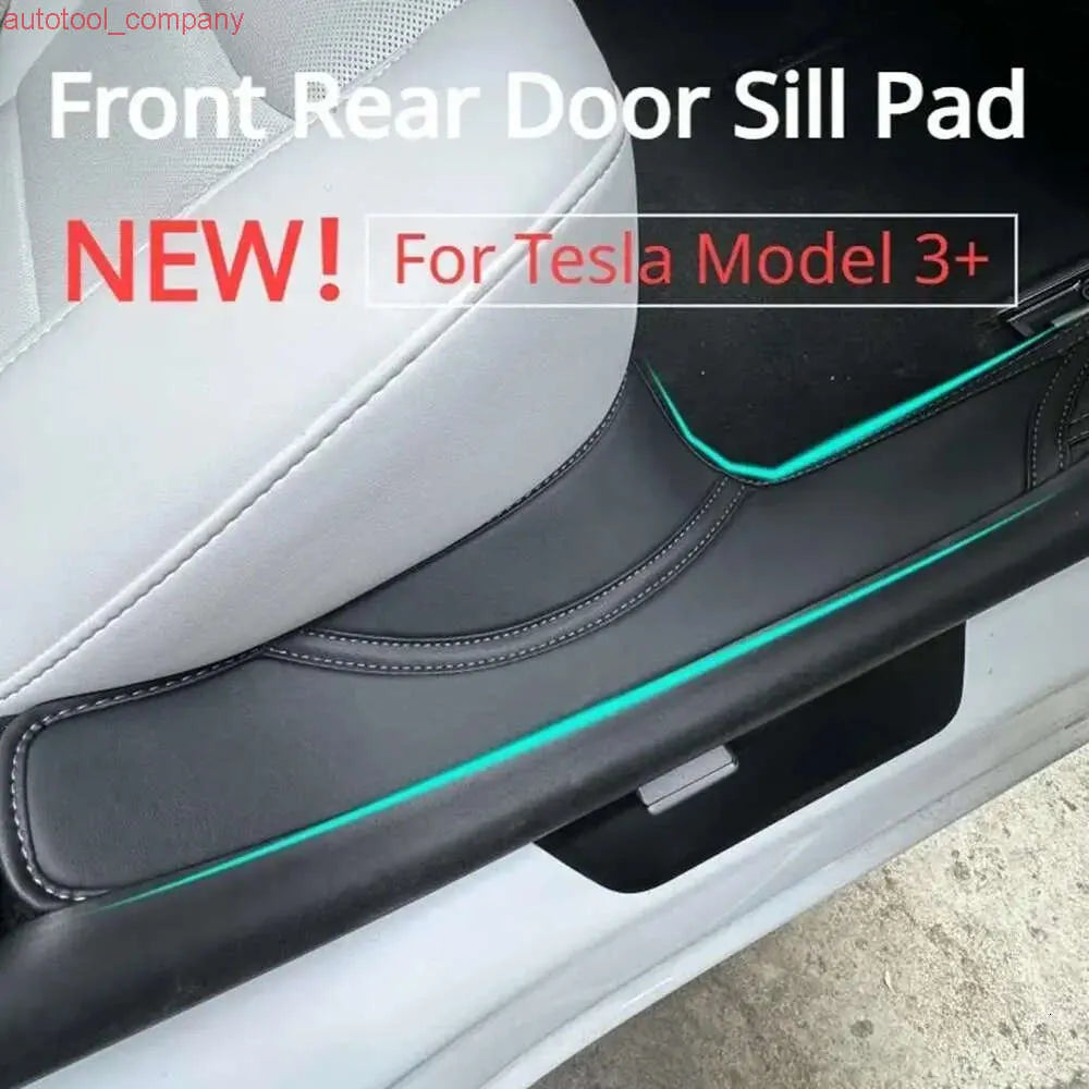 New New for Tesla Model 3+ Front Rear Door Sill Pad Door Welcome Pedal Thre