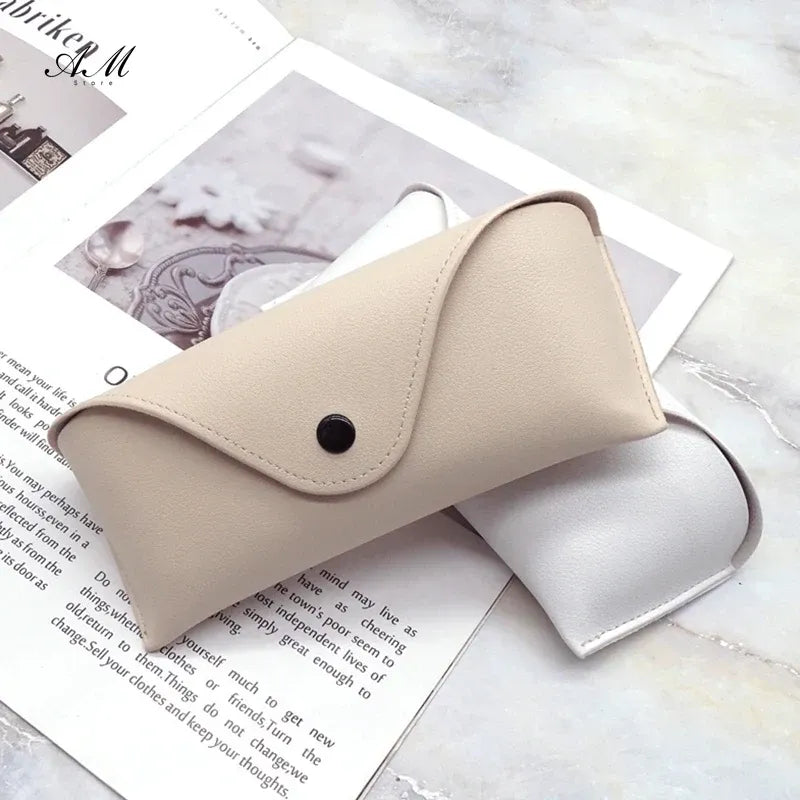 New Durable Leather Eye Glasses Sunglasses Shell Hard Case Convenient Light