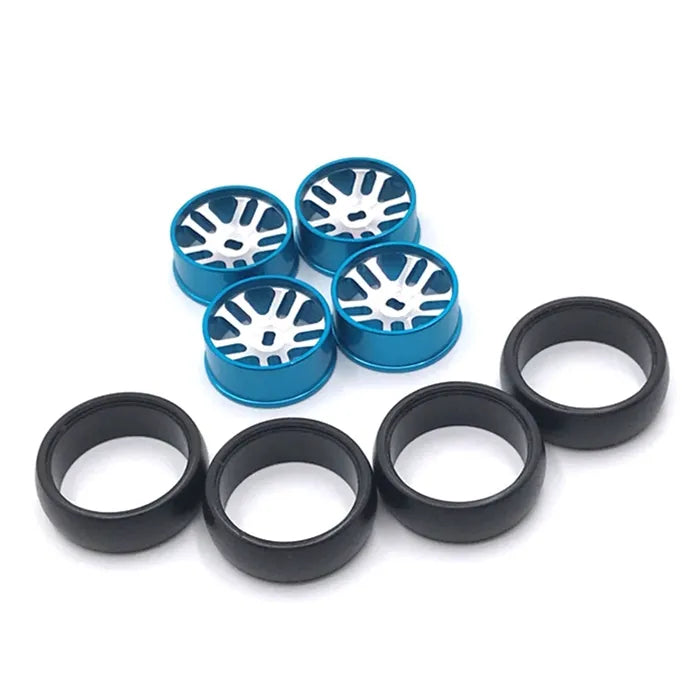 New4pcs Hard Plastic Drift Tire Tyre Metal Wheel Rim for Wltoys 284131 K969