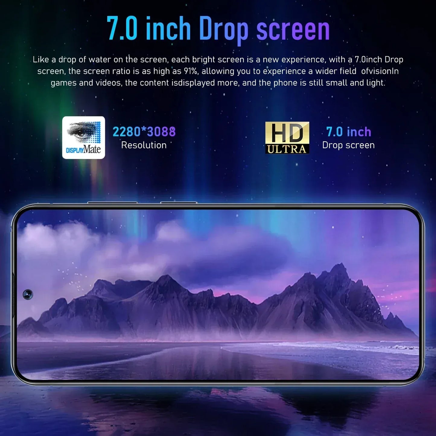 NewS26 Ultra smartphone 7.0HD Screen 16G+1T 7000Mah Android13 Celulare Dual