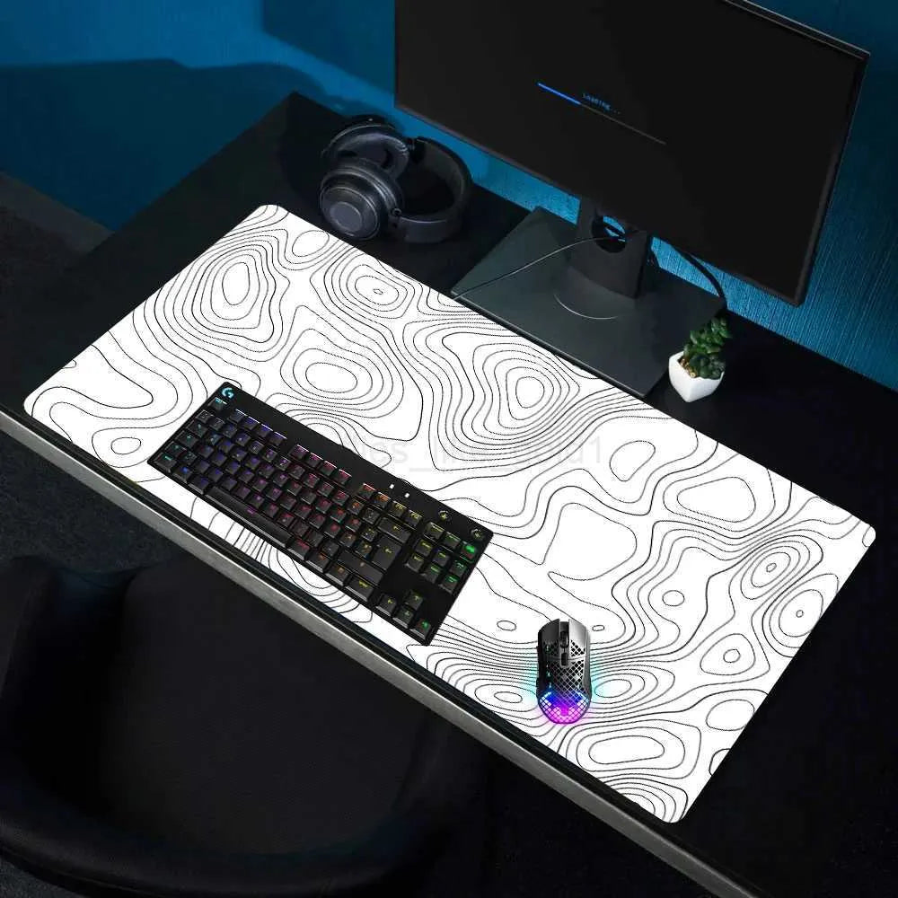 Tapis de souris PCDesk blanc Tapis de souris Xxxl Grand tapis de souris de jeu de bureau 80x