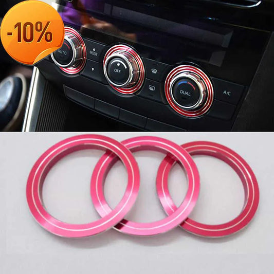 New Wholesale 3pcs Aluminium Alloy Car Air Conditioning Control Ac Knob Sti