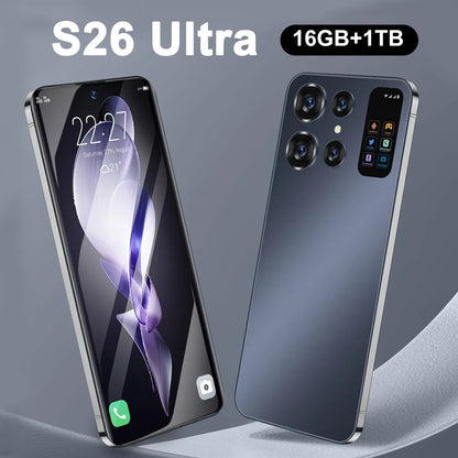 NewS26 Ultra smartphone 7.0HD Screen 16G+1T 7000Mah Android13 Celulare Dual