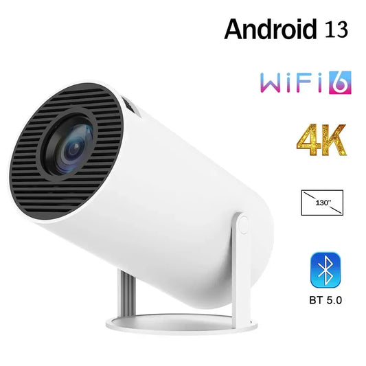 NewHY300 Pro Projector WiFi6 180 ANSI Android13 4K 130"screen BT5.0 1280 72