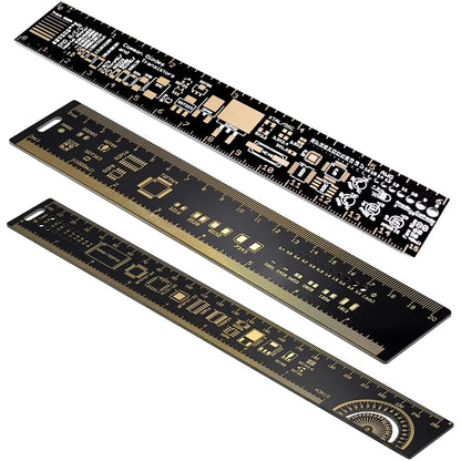 Règle PCB 15 cm 20 cm 25 cm Outil de mesure multifonctionnel 180 degrés Rési