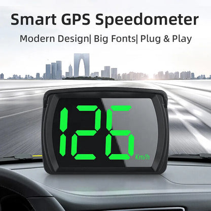 Universal Car HUD Head Up Display Dual Chips KMH MPH Reminder Meter HD LCD