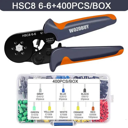 New Ferrule Crimping Tool Kit with Ferrules Terminals WOZOBUY Selfadjustabl