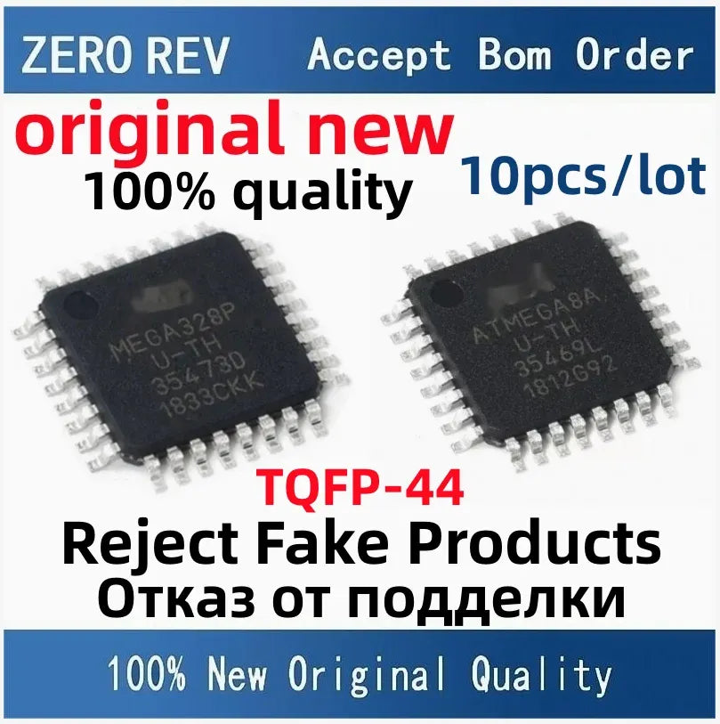 Nouveau 10 pièces 100% nouveau ATMEGA328P-AU MEGA328P AU-TH ATMEGA8A-AU ATMEGA8A U-TH TQ