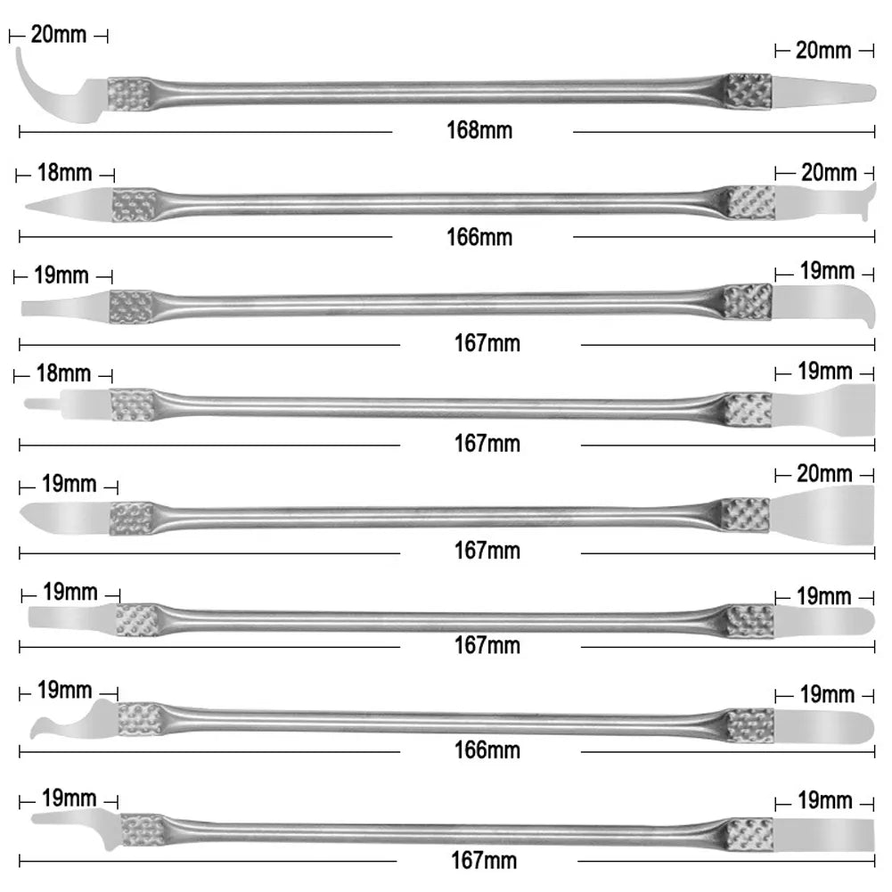 Newwholesale 8Pcs/Set Metal Spudger 168 Mm Disassemble CPU Chips Crowbar Ph