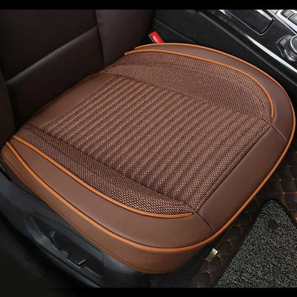 New New Flax Car Seat Cover Cushion 3D Surrounded Leather Line Front Protec