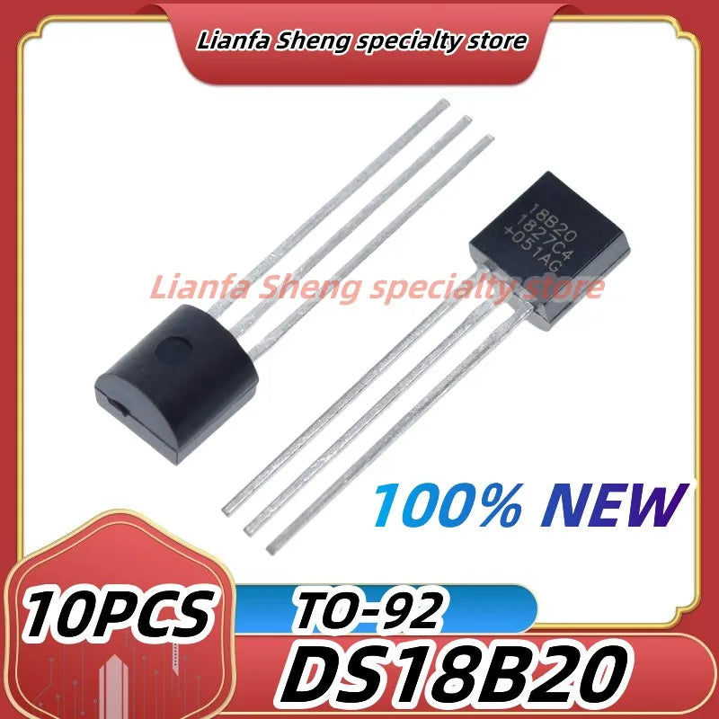 New10pcs Sensor Electronic chip DS18B20 TO-92 18B20 chips Temperature Senso