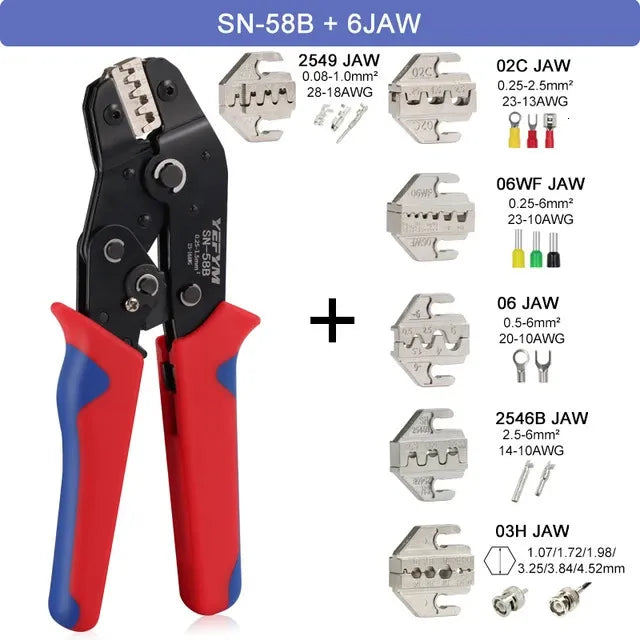 New Crimping Tools SN58B Pliers Interchangeable Jaw For XH254DuPont25428486